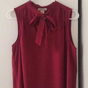 Lucky Brand Maroon Tie Tunic